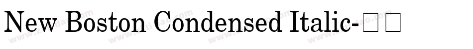 New Boston Condensed Italic字体转换